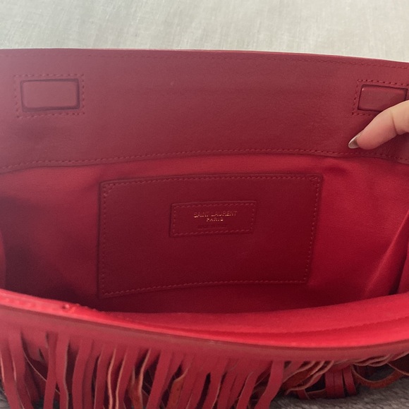 YSL Red fringe clutch - Picture 7 of 7
